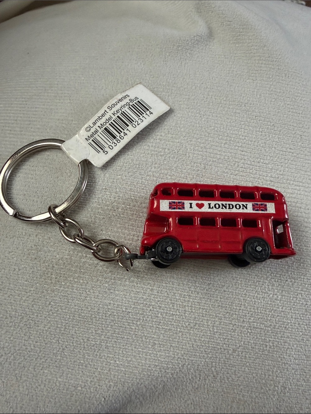 Red I ♥ London Double Decker Bus Keychain by Lambert Souviners